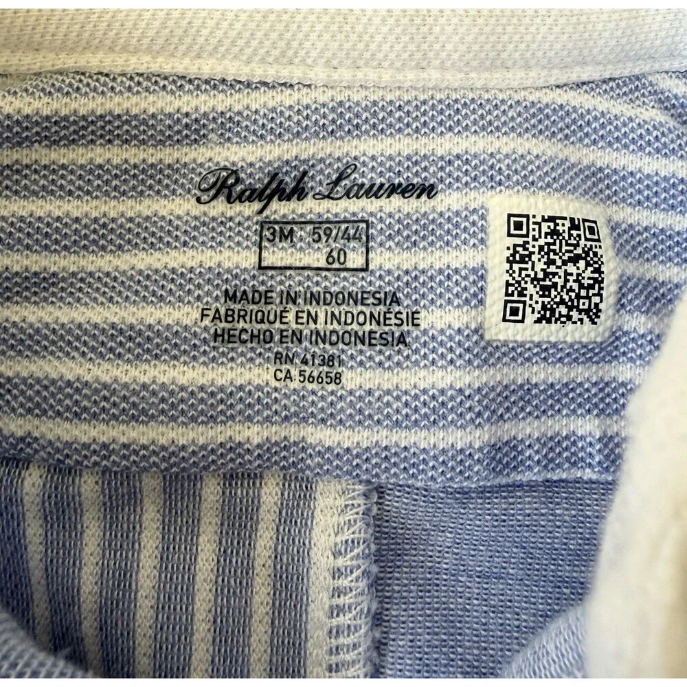 Infant boy 0-3 mo Ralph Lauren Romper Blue & 3 Edgehill Coverall Light Blue Lot